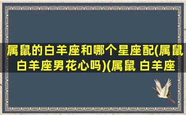 属鼠的白羊座和哪个星座配(属鼠白羊座男花心吗)(属鼠 白羊座)